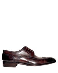 Max Verre | Brown Calfskin Brogue Lace-up Shoes for Men | Lyst