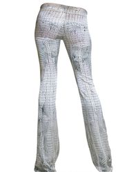 Roberto Cavalli | Gray Croc Print Satin Trousers | Lyst