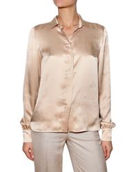 Stella McCartney | Pink Washed Satin Shirt | Lyst