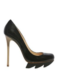 Camilla Skovgaard | Black 120mm Patent Wooden Stiletto Pumps | Lyst
