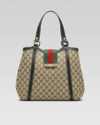 Gucci | Natural New Ladies Web Medium Tote | Lyst