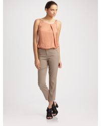 Helmut Lang | Natural Glassy Shirting Tank Top | Lyst