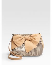 RED Valentino | Metallic Sequin Bow Crossbody Shoulder Bag | Lyst