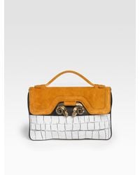 Derek Lam | Multicolor Beatrice Suede/leather Satchel Clutch | Lyst