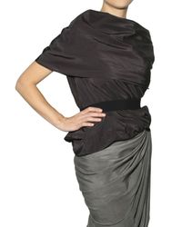 La Petite Salope | Brown Taffeta Top | Lyst