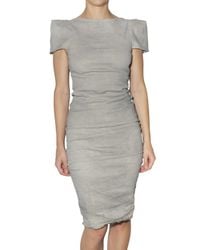 La Petite Salope | Metallic Super Stretch Linen Canvas Dress | Lyst