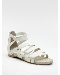 Belle By Sigerson Morrison | White Crisscross Flat Espadrilles | Lyst