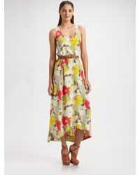 Joie | Black Aileen Floral Silk Dress | Lyst