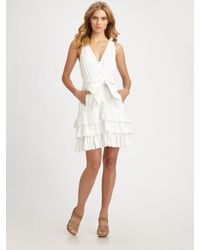 Leifsdottir | White Ruffled Poplin Dress | Lyst
