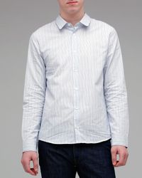 A.P.C. | Blue Chemise Col Vintage for Men | Lyst