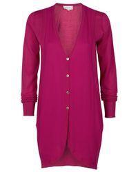 Rue du Mail | Purple Long Georgette Cardigan | Lyst