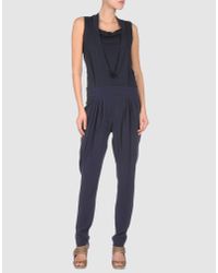 Brunello Cucinelli | Black Windowpane Long-sleeve Jumpsuit | Lyst