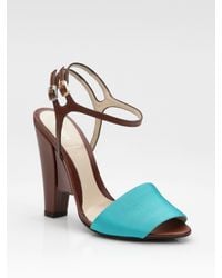 Fendi | Blue Colorblock Sandals | Lyst