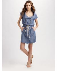 Tory Burch | Blue Pepper Summer Spring Chambray Dress | Lyst