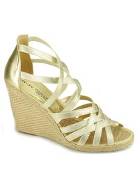 Andre Assous | Natural Amparo Elasticized Fabric Espadrille | Lyst