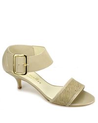 Bettye Muller | Green Escape - Beige Kitten Heel Sandal | Lyst