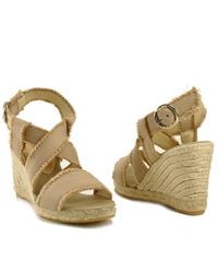 Bettye Muller | Green Sage - Sand Frayed Canvas Espadrille | Lyst