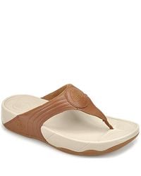 Fitflop | Brown Walkstar Lll Leather Thong Sandal | Lyst