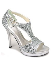 Stuart Weitzman | Metallic Loverly - Silver Glittered Sandal | Lyst