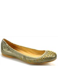 Stuart Weitzman | Metallic Dotsalot - Ale Leather Studded Ballet | Lyst