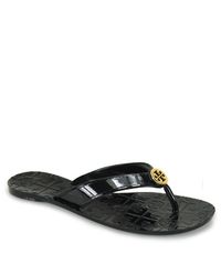 Tory Burch | Jelly Thora - Black Jelly Thong | Lyst
