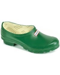 HUNTER | Clog - Green Rubber Rain Clog | Lyst