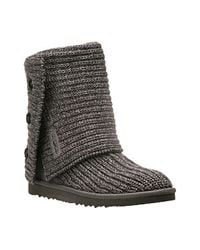 UGG | Gray Classic Cardy - Grey Crochet Boot | Lyst