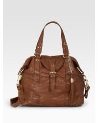 Olivia Harris | Brown Zip-pocket Classic Trapezoid Satchel | Lyst