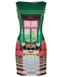 Mary Katrantzou | Multicolor Gateway Printed Silk and Cotton-blend Dress | Lyst
