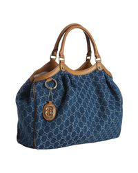 Gucci | Blue Sukey Medium Tote | Lyst
