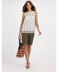 MILLY | White Morrison Eyelet Top | Lyst