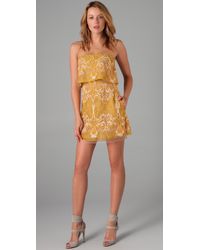 BCBGMAXAZRIA | Brown Samantha Tiered Dress | Lyst