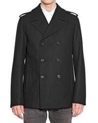 Dior Homme | Black Double Breasted Coat for Men | Lyst