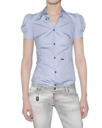 DSquared² | Blue Puff Sleeve Shirt | Lyst