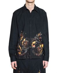 Givenchy | Black Rottweiler Felted Gabardine Shirt for Men | Lyst