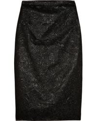 Alexander McQueen | Black Quilted Chenille Mini Skirt | Lyst