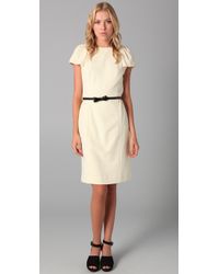 MILLY | White Addison Puff-sleeve Dress | Lyst