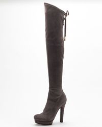 Lyst - Gucci Alyona High-heel Over-the-knee Boot in Black