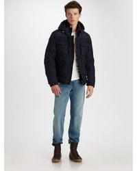 Moncler | Blue Andersen Bomber Jacket for Men | Lyst