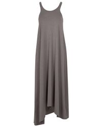 T By Alexander Wang | Gray Modal Asymmetrical Long Tank Dress | Lyst