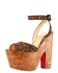 christian louboutin leopard sandals