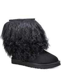 UGG | Short Sheepskin Cuff - Black Sheepskin Bootie | Lyst