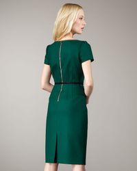 Elie Tahari | Black Lolly Belted Dress | Lyst