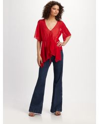 Elizabeth and James | Red Adeline Blouse | Lyst