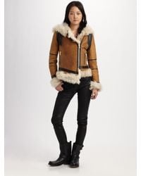 Rag & Bone | Brown Preorder Shoreditch Shearling Jacket | Lyst