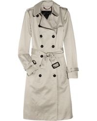 Burberry Prorsum | Natural Cotton-sateen Trench Coat | Lyst