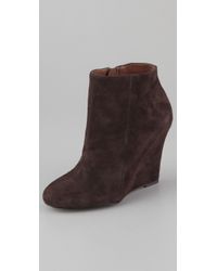 Sam Edelman | Black Wilma Suede Wedge Ankle Boots | Lyst