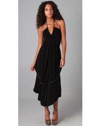 Marc By Marc Jacobs | Black Lurex Piped 70s Disco Dress | Lyst