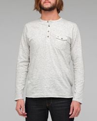 Obey | White Speckled Henley for Men | Lyst