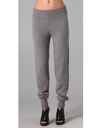 T By Alexander Wang | Gray Merino Blend Sweatpants | Lyst